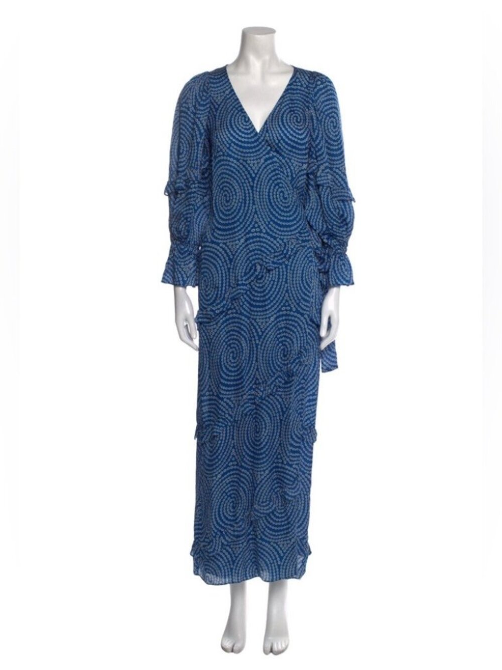 Rhode Ella Dress in the Blue Trail pattern
